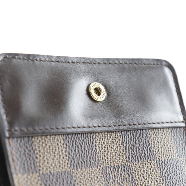 LOUIS VUITTON ルイ・ヴィトン コンパクト・ジップ M61668 ダミエキャンバス 茶 二つ折り財布_7