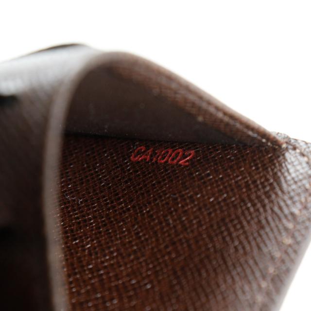 LOUIS VUITTON ルイ・ヴィトン コンパクト・ジップ M61668 ダミエキャンバス 茶 二つ折り財布_8