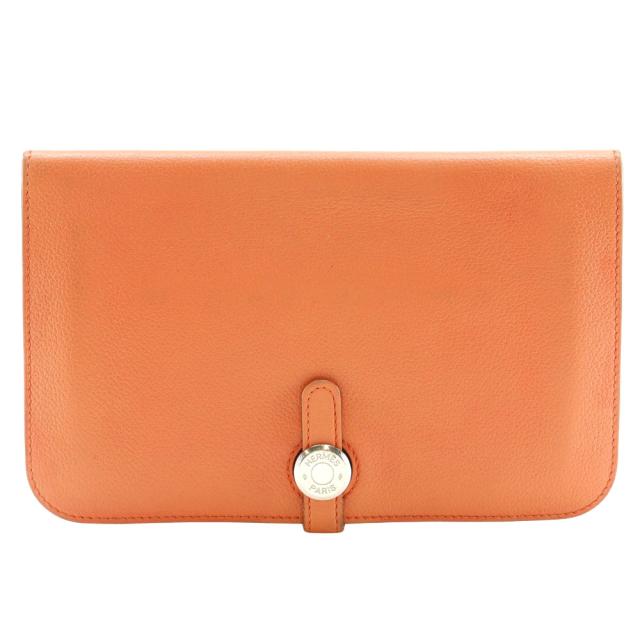 HERMES エルメス ドゴンGM シェーブル ピンク 長財布 レディース 【中古】の通販は