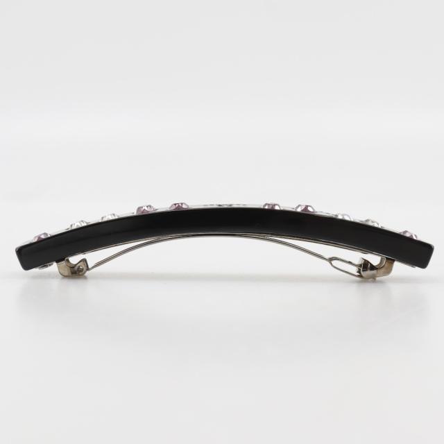 CHANEL シャネル ココマーク ハート プラスチック 黒 バレッタ レディース 【中古】_2