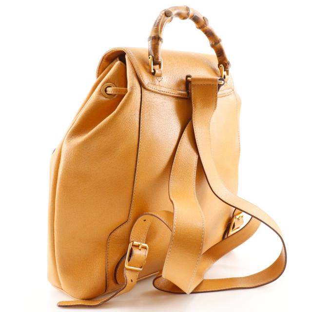 GUCCI グッチ バンブーリュック 003.2058.0016 カーフ 黄 リュック・デイパック レディース