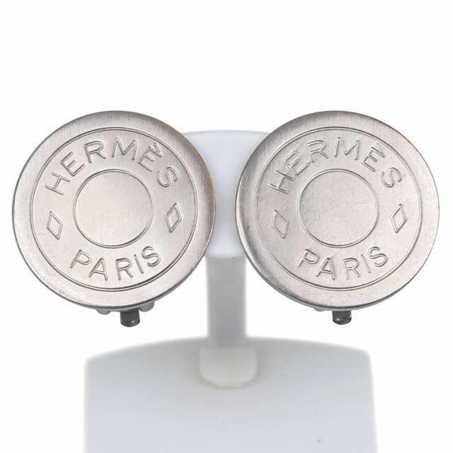 HERMES エルメス セリエ BIJOUTERIE FANTAISIE 金属製 シルバー イヤリング 7.3g レディースの通販は