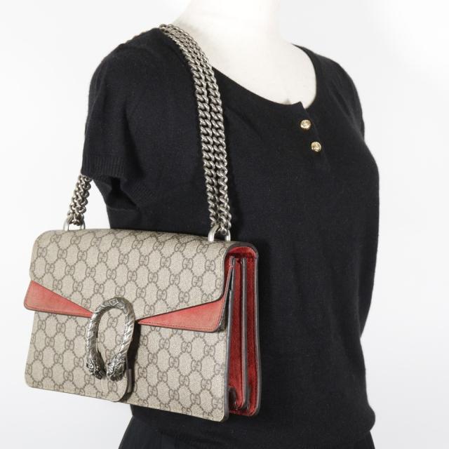 GUCCI グッチ デュオニソス チェーンショルダー 400249 GGスプリームキャンバス 茶_11