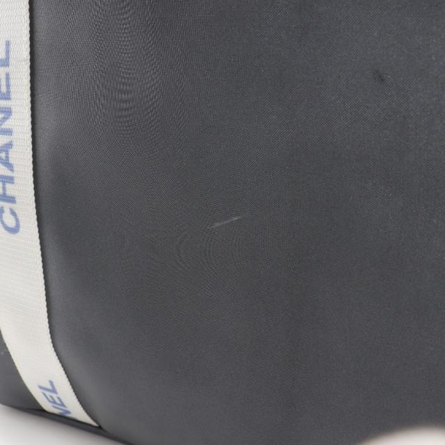 CHANEL シャネル ロゴ スポーツライン ナイロン グレー トートバッグ