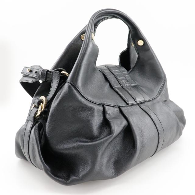 BVLGARI ブルガリ チャンドラ 2WAYショルダー レザー 黒 ハンドバッグ レディース 【中古】_2