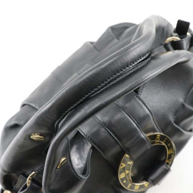 BVLGARI ブルガリ チャンドラ 2WAYショルダー レザー 黒 ハンドバッグ レディース 【中古】_4