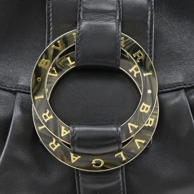 BVLGARI ブルガリ チャンドラ 2WAYショルダー レザー 黒 ハンドバッグ レディース 【中古】_6