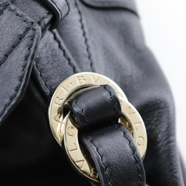 BVLGARI ブルガリ チャンドラ 2WAYショルダー レザー 黒 ハンドバッグ レディース 【中古】_7