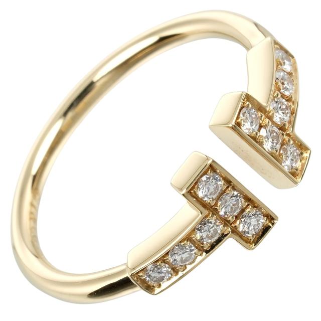 ティファニー 指輪 K18YG Tワイヤーリング TIFFANY&Co. ティファニー T