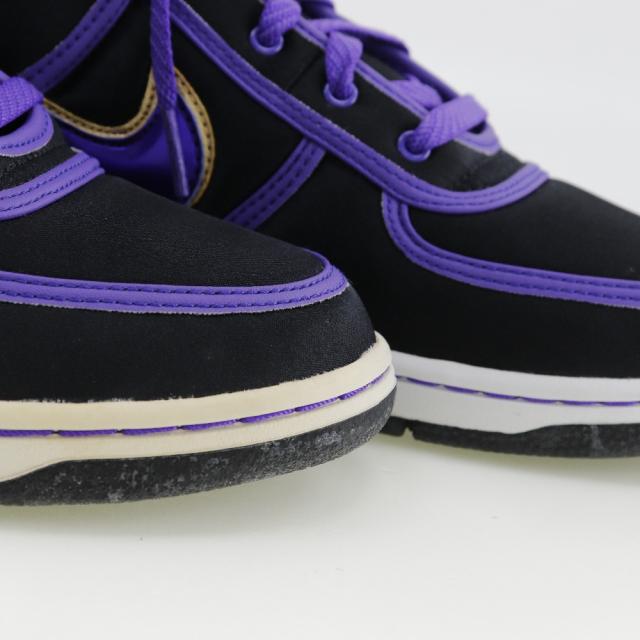 NIKE ナイキ VANDAL HIGH(GS BOYS) バスケットボールシューズ 333377-051 サテン 黒/紫 スニーカー_10