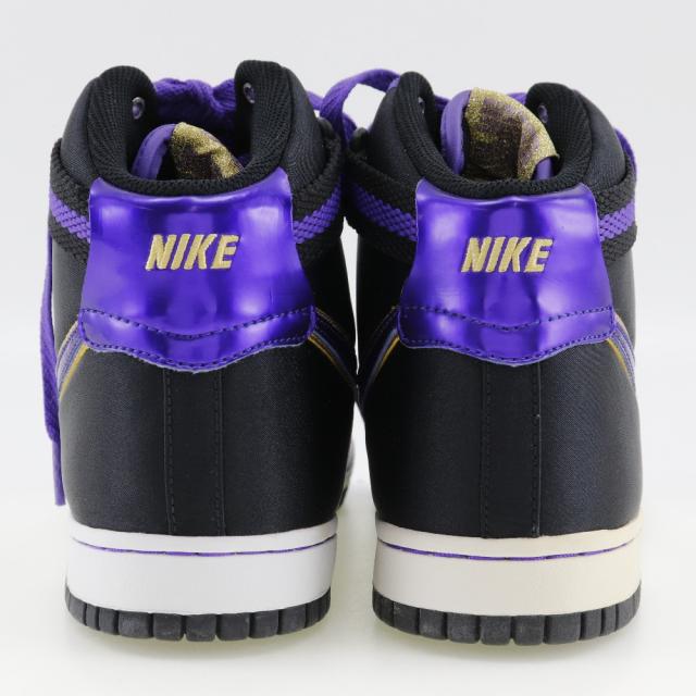 NIKE ナイキ VANDAL HIGH(GS BOYS) バスケットボールシューズ 333377-051 サテン 黒/紫 スニーカー_2