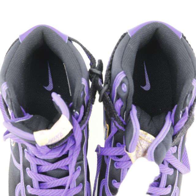NIKE ナイキ VANDAL HIGH(GS BOYS) バスケットボールシューズ 333377-051 サテン 黒/紫 スニーカー_5