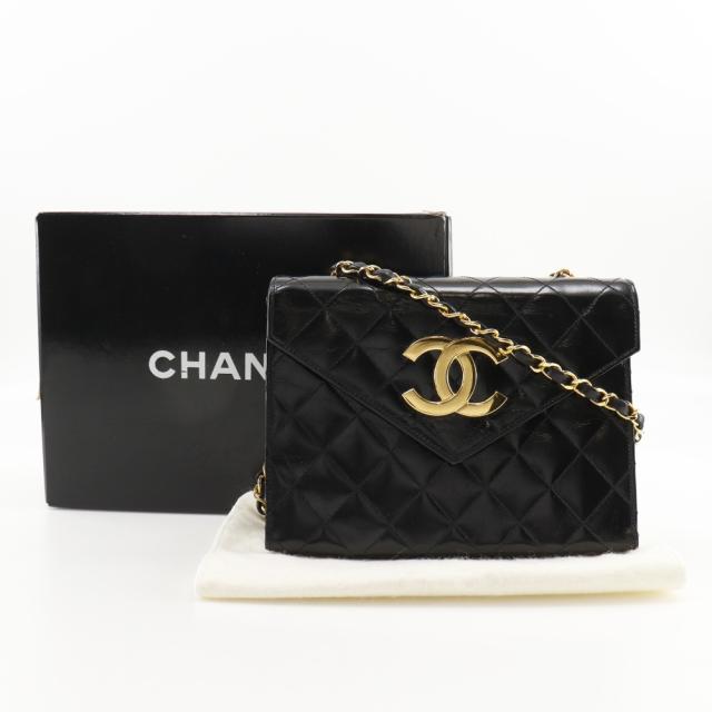 CHANEL シャネル チェーンショルダー デカココ マトラッセ デカココ マトラッセ エナメル 黒_14