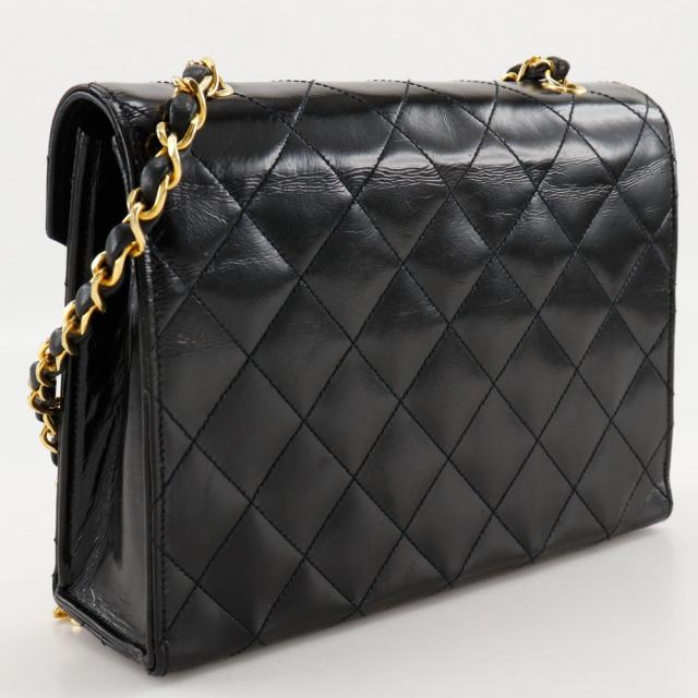CHANEL シャネル チェーンショルダー デカココ マトラッセ デカココ マトラッセ エナメル 黒_2