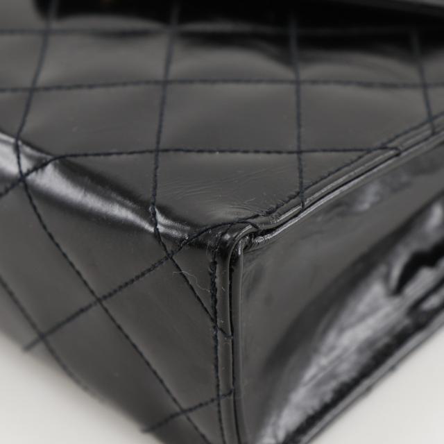 CHANEL シャネル チェーンショルダー デカココ マトラッセ デカココ マトラッセ エナメル 黒_4