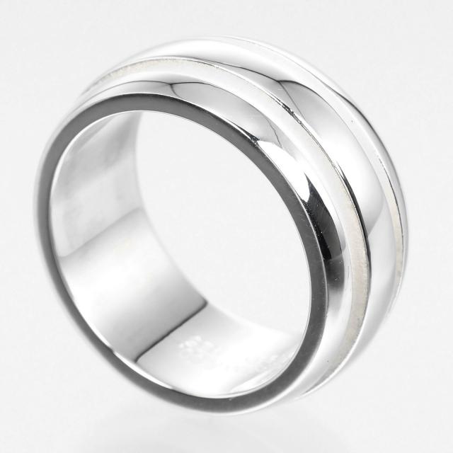 極美品　ティファニー　グルーブド　2ライン　リング　指輪　シルバー　18号 極美品 ティファニー グルーブド 2ライン リング 指輪 シルバー 18号