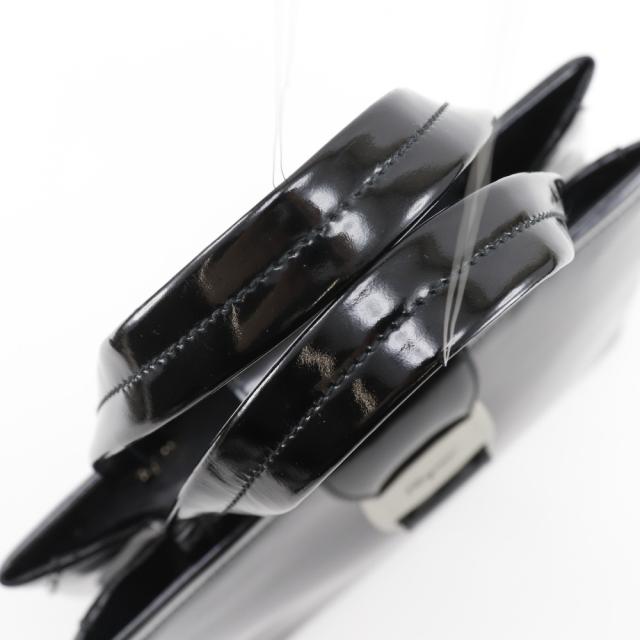 Salvatore Ferragamo サルヴァトーレフェラガモ ヴァラ パテントレザー 黒 ハンドバッグ_7