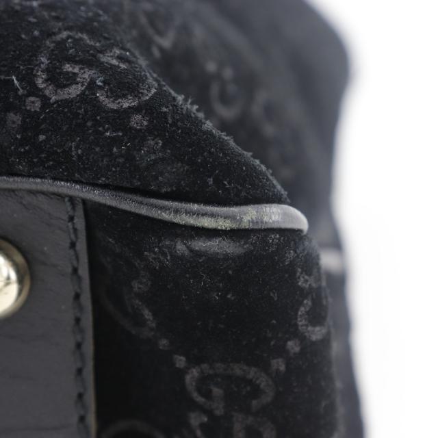GUCCI グッチ GG シェリーライン 162160 スウェード 黒 トートバッグ