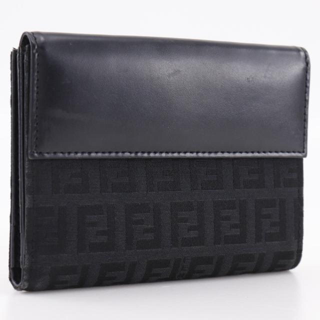 FENDI フェンディ ズッキーノ FFプレート ナイロンキャンバス 黒 FENDI フェンディ ズッキーノ FFプレート ナイロンキャンバス 黒