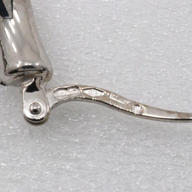 UNOAERRE ウノアエレ バンブーモチーフ ループ K18ホワイト