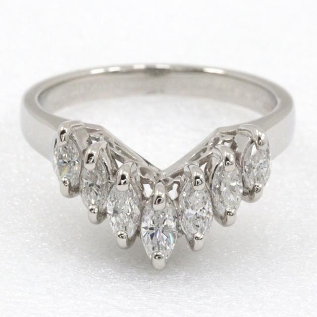 ダイヤモンド デザインリング プラチナ 指輪 リング 12号 Pt900  