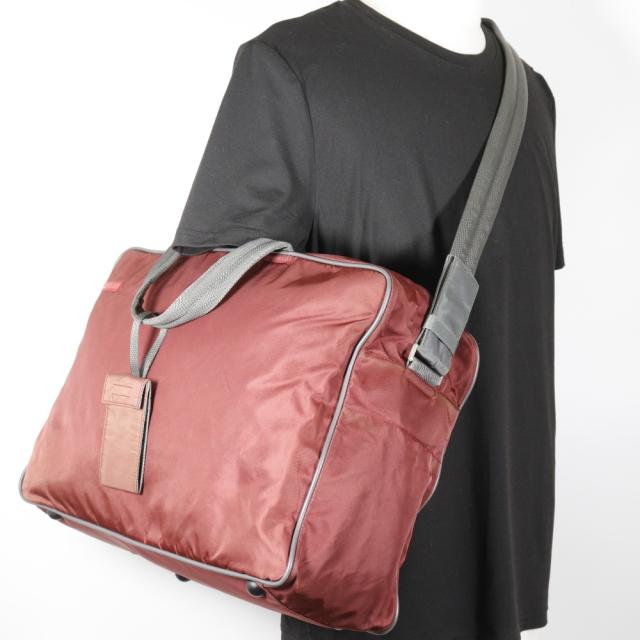 PRADA SPORTS プラダスポーツ 2WAYショルダー ナイロン 赤茶 ボストンバッグ ユニセックス_10
