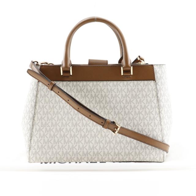 Michael Kors マイケルコース 2WAYショルダー 35T9GAKS3B PVC オフホワイト ハンドバッグ_9