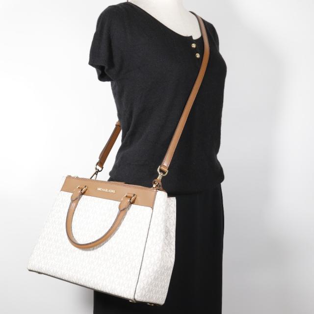Michael Kors マイケルコース 2WAYショルダー 35T9GAKS3B PVC オフホワイト ハンドバッグ_8