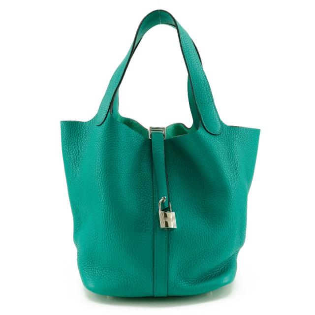 HERMES エルメス ピコタンロックMM トリヨンクレマンス 緑 ハンドバッグ レディース