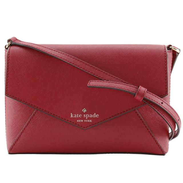 Kate Spade ケイトスペード ポシェット レザー 赤 ショルダーバッグ レディース 【中古】