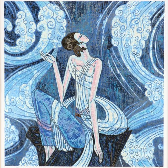 丁 紹光 TING SHAO KUANG ティン・シャオカン 『渓流の調べ』 丁 紹光 TING SHAO KUANG ティン・シャオカン 絵画 『渓流の調べ