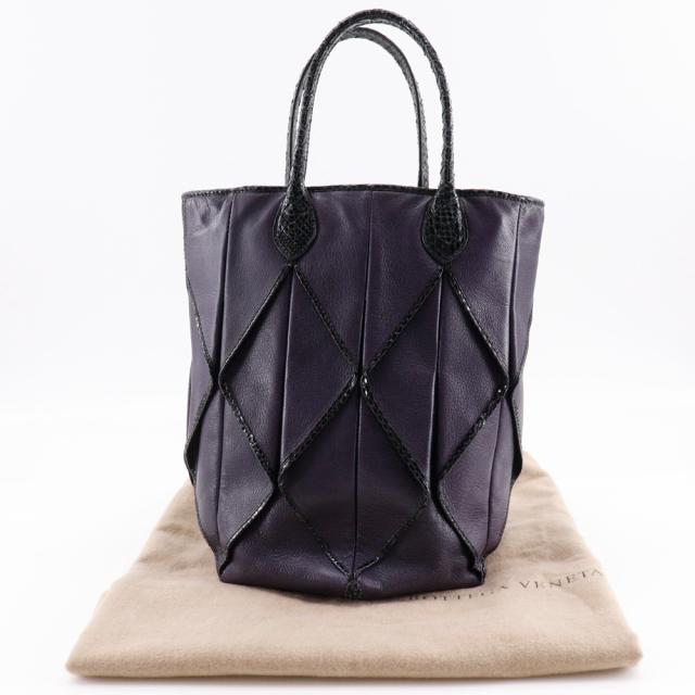 BOTTEGAVENETA ボッテガヴェネタ トートバッグ 207788 レザー 紫/黒 ハンドバッグ レディース BOTTEGAVENETA ボッテガヴェネタ トートバッグ 207788 レザー 紫/黒
