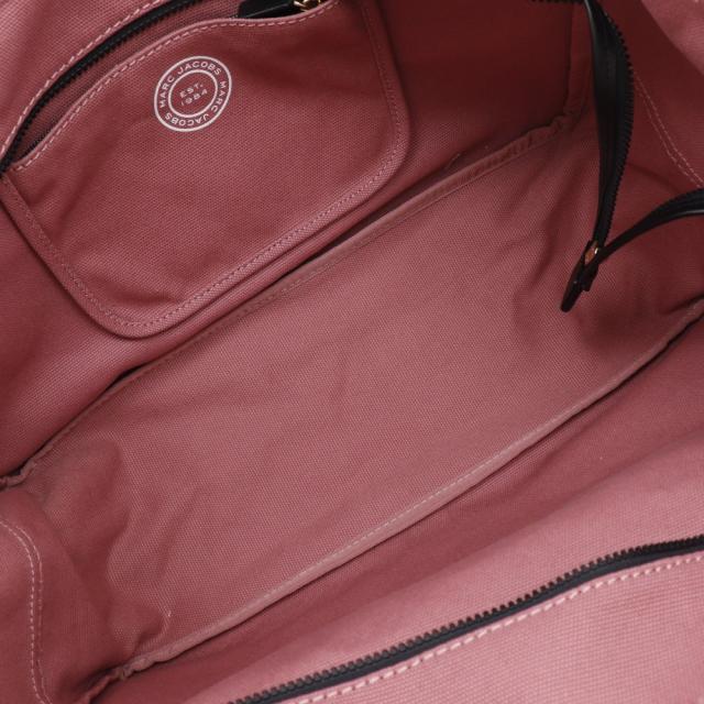 MARC JACOBS マークジェイコブス ロゴ H052M06FA21 668 キャンバス ピンク トートバッグ_5