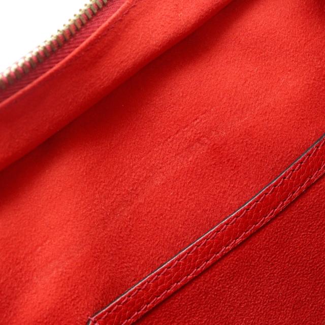 CELINE セリーヌ ラゲージマイクロショッパー レザー 赤 ハンドバッグ レディース_11