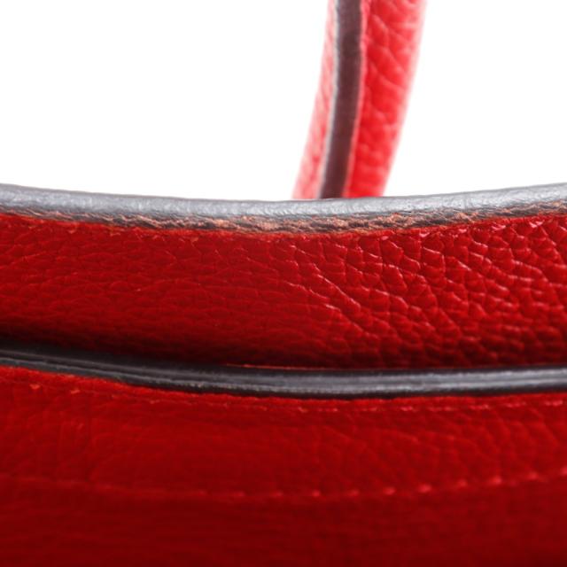 CELINE セリーヌ ラゲージマイクロショッパー レザー 赤 ハンドバッグ レディース_14