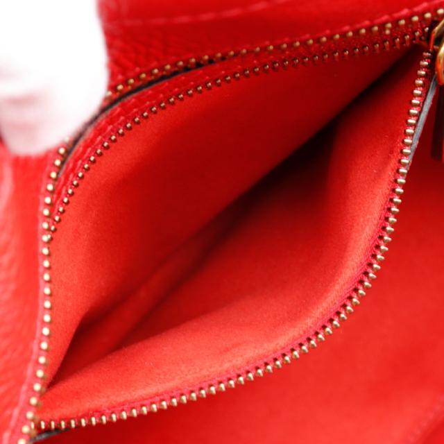 CELINE セリーヌ ラゲージマイクロショッパー レザー 赤 ハンドバッグ レディース_6
