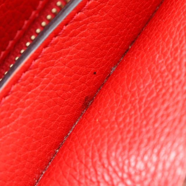CELINE セリーヌ ラゲージマイクロショッパー レザー 赤 ハンドバッグ レディース_7
