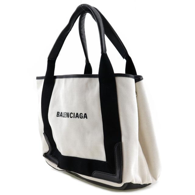 BALENCIAGA バレンシアガ カバスS トートバッグ キャンバス 白/黒 ハンドバッグ レディース_1