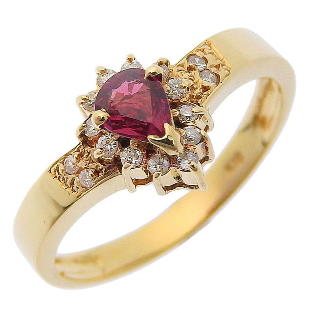 K18イエローゴールド 12.5号 リング・指輪 3g レディース 【中古】