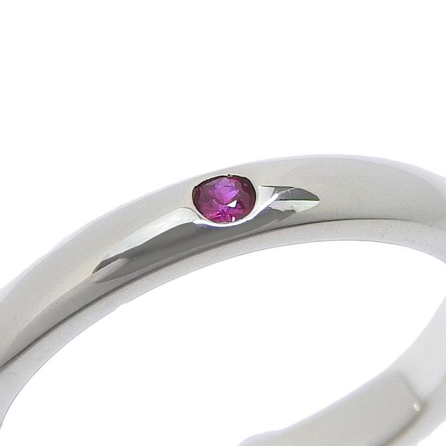 極美品 ティファニー スタッキングバンド ルビー リング 14号 シルバー925 10.5号 ファッション ティファニー スタッキングバンドリング ルビー