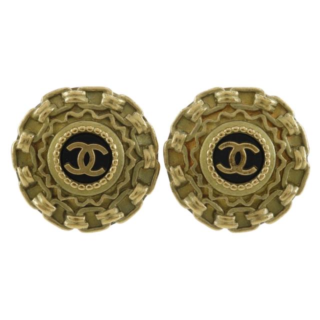 CHANEL シャネル ココマーク ヴィンテージ 金メッキ イヤリング 14.5g レディース