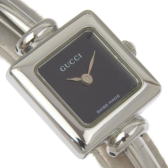 GUCCI グッチ 1900L SS 石英 アナログ書きあらわす 黒文字盤 ウオッチ レディース 【中古】