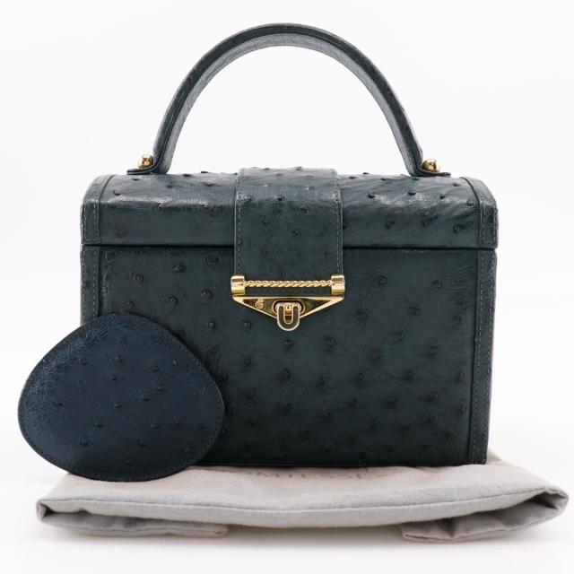 コンテス　ハンドバッグ　グリーン　comtesse COMTESSE コンテス ワンハンドル オーストリッチ 緑 ハンドバッグ