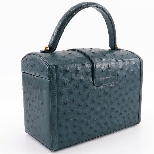 COMTESSE コンテス ワンハンドル オーストリッチ 緑 ハンドバッグ レディース 【中古】_2