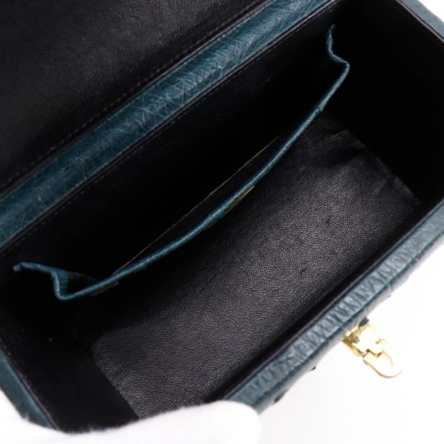 COMTESSE コンテス ワンハンドル オーストリッチ 緑 ハンドバッグ レディース 【中古】_5