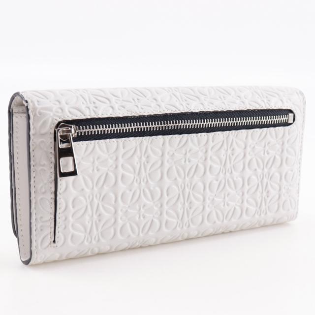 LOEWE ロエベ リピートアナグラム レザー 白 長財布 ユニセックス 【中古】_2