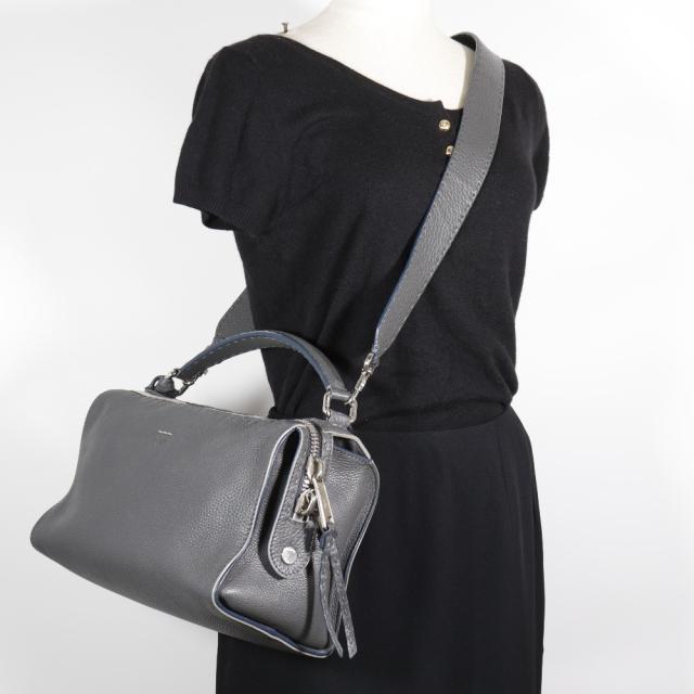 FENDI フェンディ セレリア レイ 2WAYショルダー 8BL137 カーフ グレー 