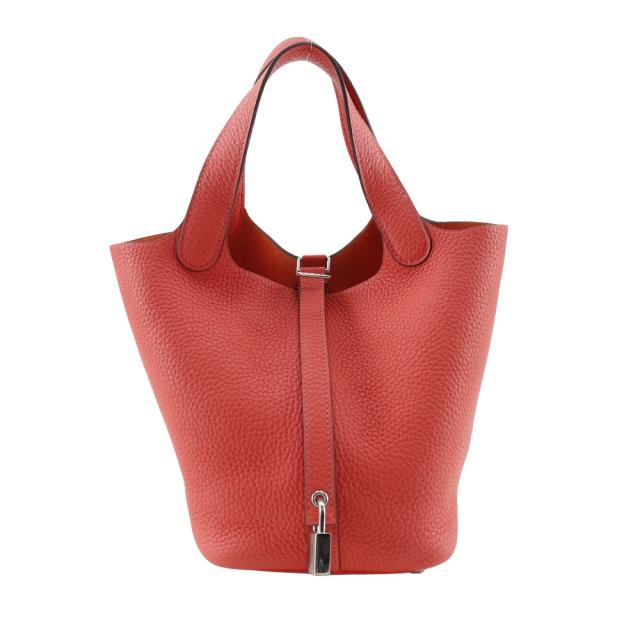 HERMES エルメス ピコタンロック18 PM トリヨンクレマンス ローズテキサス