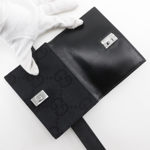 GUCCI グッチ ジャッキーライン ベルトバッグ GGキャンバス 黒