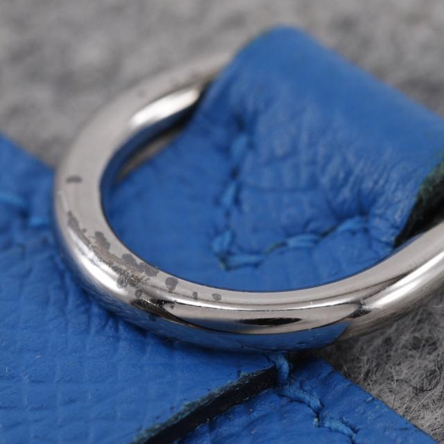 HERMES エルメス トゥードゥー37 フェルト ブルーザンジバル 青/グレー クラッチバッグ_11